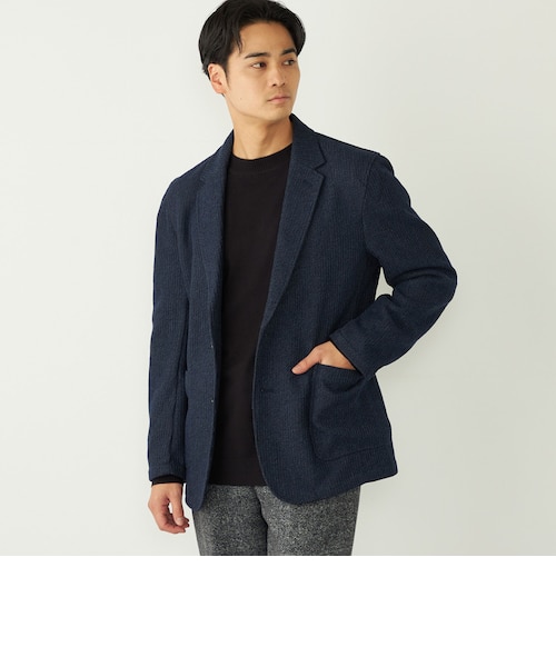 Southwick Gate Label: ウール ネイビー ダブルブレザー｜シップスの