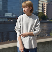 City Ambient Products: 〈手洗い可能〉14ゲージ ダブルジャカード モックネック ニット