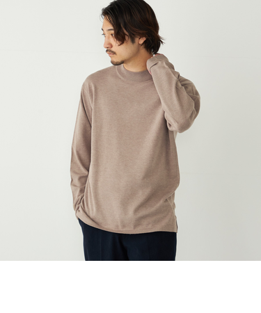 《一部追加予約》SHIPS Colors:〈吸湿発熱〉Solist(R)Heat モックネックニット