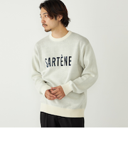 SHIPS Colors:〈手洗い可能〉モール ジャカード ロゴ ニット