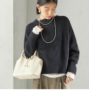《予約》【一部WEB限定】〈手洗い可能〉フォックス クルーネック ニット プルオーバー