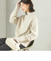 【一部WEB限定】〈手洗い可能〉フォックス クルーネック ニット プルオーバー