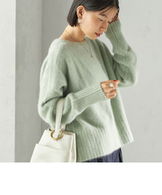 【一部WEB限定】〈手洗い可能〉フォックス クルーネック ニット プルオーバー