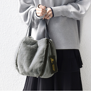 【SHIPS any別注】Folna: 2WAY フェイクファー バッグ 25AW