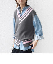 《予約》【WEB限定】〈手洗い可能〉チルデン ニット ベスト