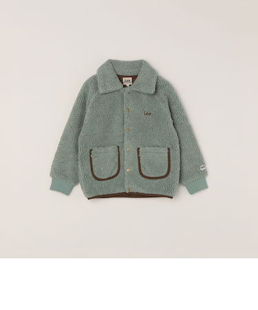 Lee:〈洗濯機可能〉刺繍 ロゴ ボア ポケット ジャケット <KIDS>