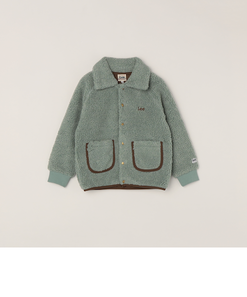 Lee:〈洗濯機可能〉刺繍 ロゴ ボア ポケット ジャケット <KIDS>