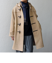 SHIPS any: PURE WOOL MELTON ダッフル コート 25AW◆