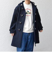 SHIPS any: PURE WOOL MELTON ダッフル コート 25AW◆