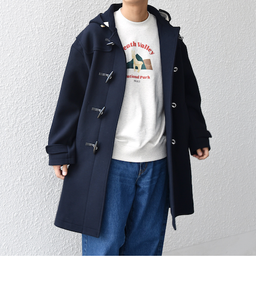 SHIPS any: PURE WOOL MELTON ダッフル コート 25AW◆