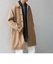 SHIPS any: PURE WOOL MELTON ステンカラー コート 25AW◆
