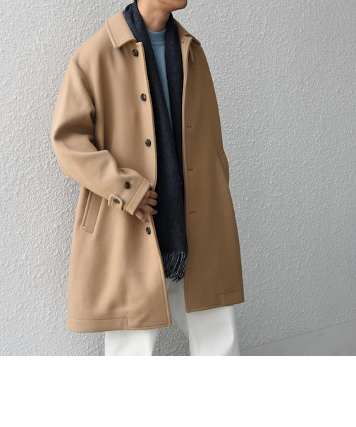 SHIPS any: PURE WOOL MELTON ステンカラー コート 25AW◆