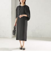 troisiemeCHACO:〈手洗い可能〉ジョーゼット ケープ ワンピース（セレモニー対応可）