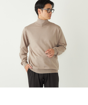 SHIPS Colors:〈手洗い可能〉アンチピリング 12ゲージ タートルネック ニット