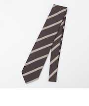 SHIPS: シルク バスケット ヘリンボーン ストライプ ネクタイ