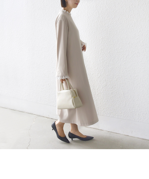 Nell:〈手洗い可能〉バンドカラーダブルポケットワンピース｜シップス