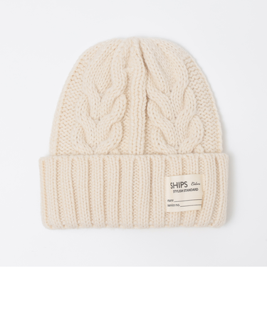 SHIPS Colors:〈手洗い可能〉ケーブル ニット キャップ