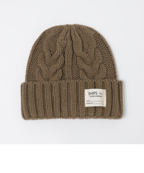 SHIPS Colors:〈手洗い可能〉ケーブル ニット キャップ