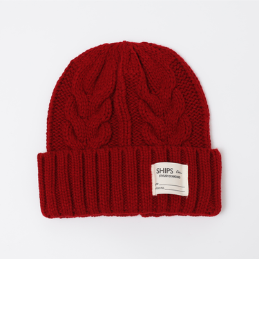 SHIPS Colors:〈手洗い可能〉ケーブル ニット キャップ