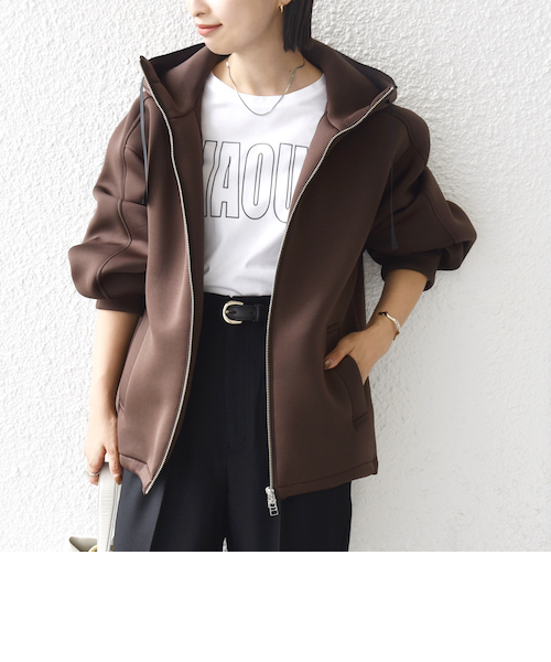 WEB限定】〈手洗い可能〉ダンボール ダブルジップ フーディー 3