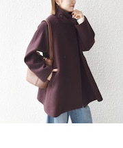 《一部追加予約》【WEB限定】PURE WOOL スタンド & テーラード ハーフ コート