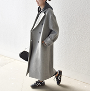 《予約》【WEB限定】SHIPS any: PURE WOOL ロング テーラード コート