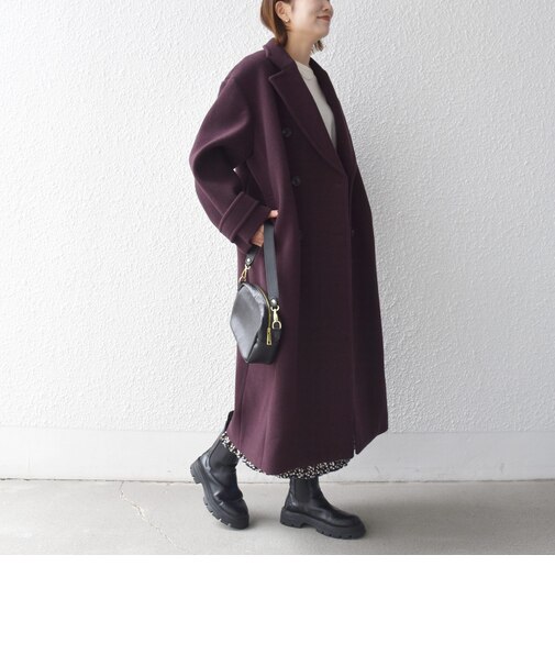 《一部追加予約》【WEB限定】PURE WOOL ロング テーラード コート