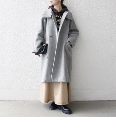 《予約》SHIPS any: PURE WOOL スタンド ＆ ビッグカラー コート