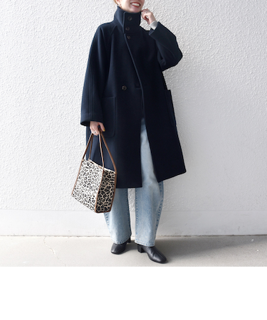 《予約》SHIPS any: PURE WOOL スタンド ＆ ビッグカラー コート