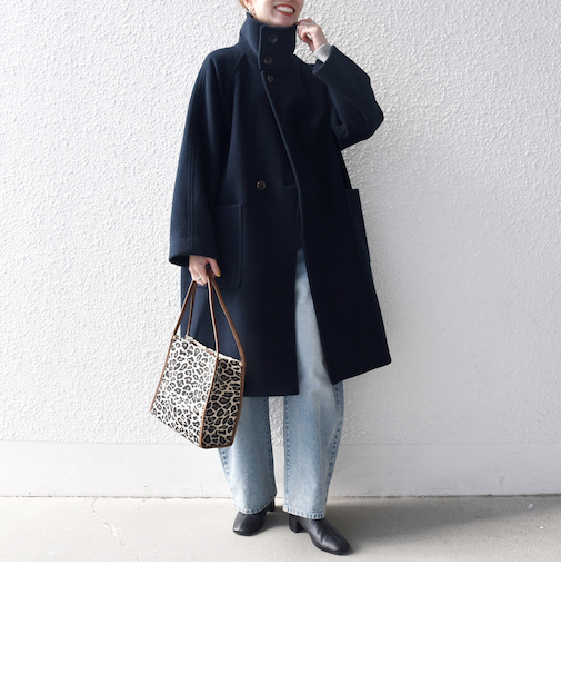《予約》SHIPS any: PURE WOOL スタンド ＆ ビッグカラー コート