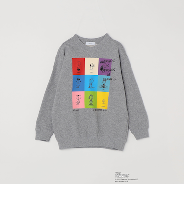 SHIPS any: SNOOPY コラボ 75th ブロック グラフィック プリント スウェット <KIDS>