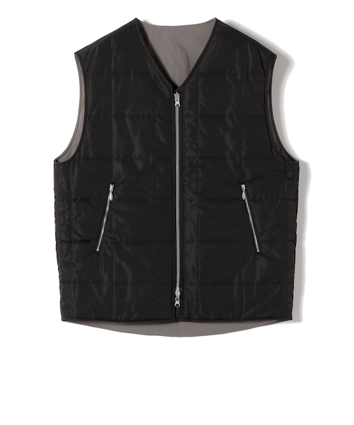 SHIPS Primary Navy Label:〈手洗い可能〉スクエア キルト リバーシブル ジレ