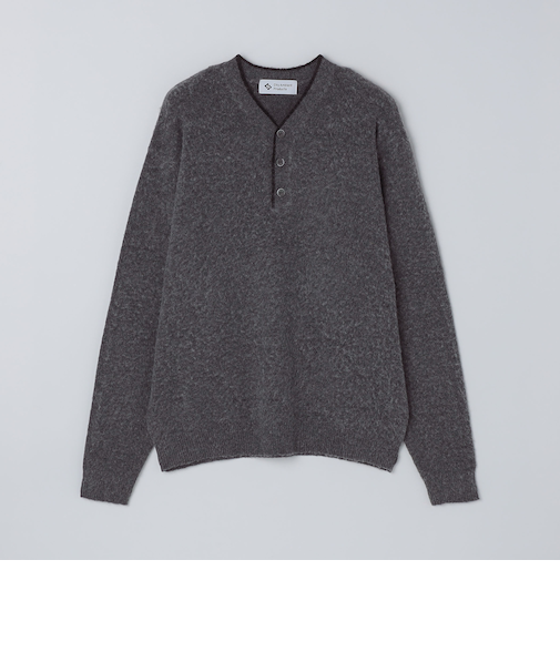 City Ambient Products: シャギー ヘンリー ネック ニット