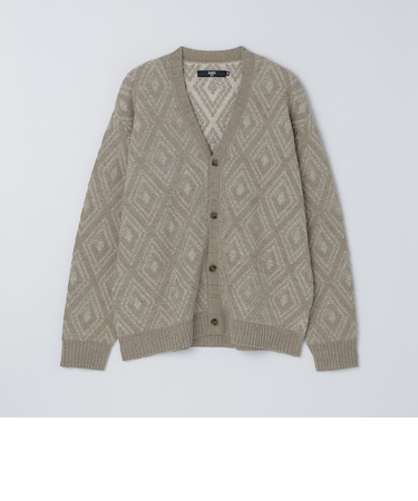 SHIPS Colors:〈手洗い可能〉ジャカード モール カーディガン