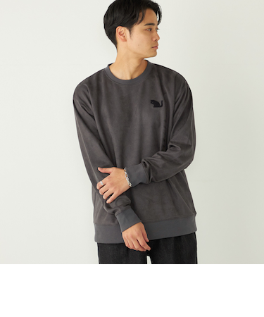 SHIPS Colors:〈洗濯機可能〉ポリエステル フェイクスエード スウェット