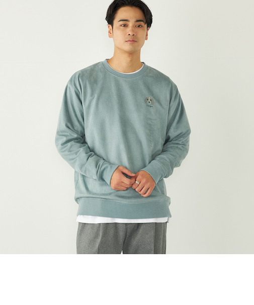 SHIPS Colors:〈洗濯機可能〉ポリエステル フェイクスエード スウェット