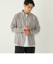 SHIPS Colors:ネル ボタンダウン シャツ