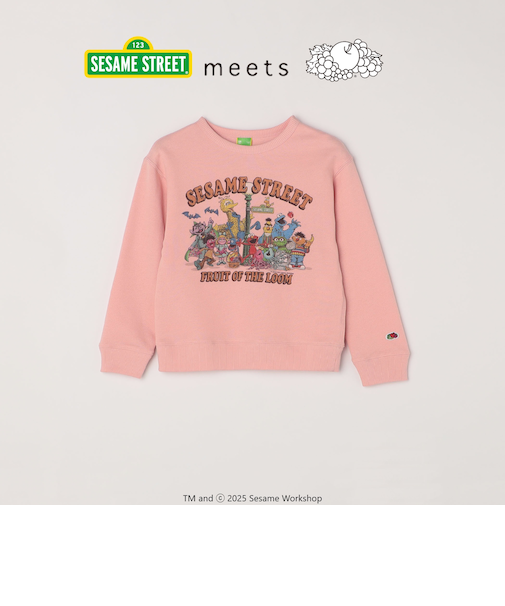 SESAME STREET meets FRUIT OF THE LOOM: プリント スウェット<KIDS>
