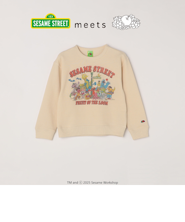 SESAME STREET meets FRUIT OF THE LOOM: プリント スウェット<KIDS>