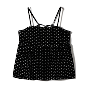 SHIPS Colors:〈手洗い可能〉グリッタープリント ポリエステルベロア キャミソール