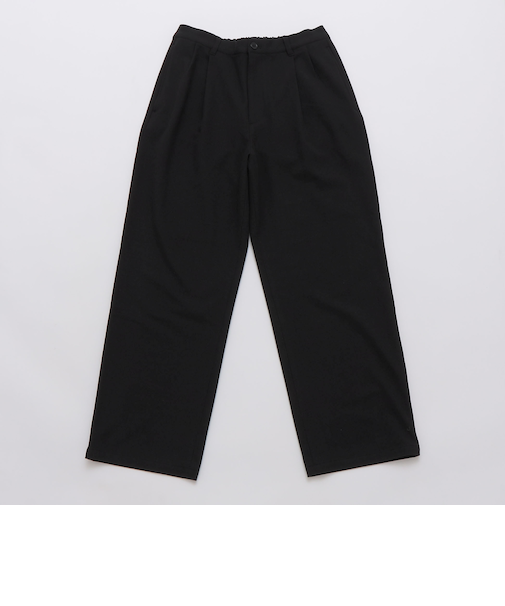 City Ambient Products: ソフト ツイード ライク 2タック ワイド スラックス