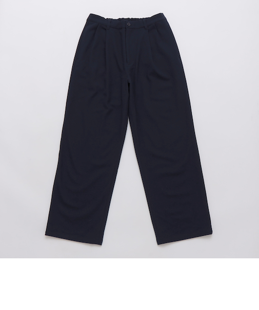 City Ambient Products: ソフト ツイード ライク 2タック ワイド スラックス