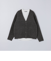【WEB限定】SHIPS: 〈手洗い可能〉シャギー レイヤード カーディガン