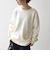 《予約》SHIPS any:〈洗濯機可能〉裏起毛 パールモチーフ 刺繍 ワイド スウェット