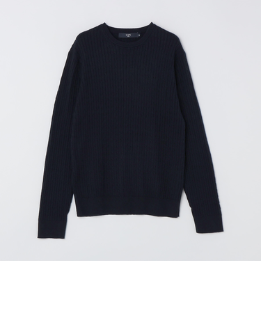 SHIPS Colors:〈洗濯機可能〉コットン カシミヤ ケーブル ニット