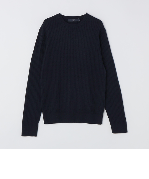 SHIPS Colors:〈洗濯機可能〉コットン カシミヤ ケーブル ニット