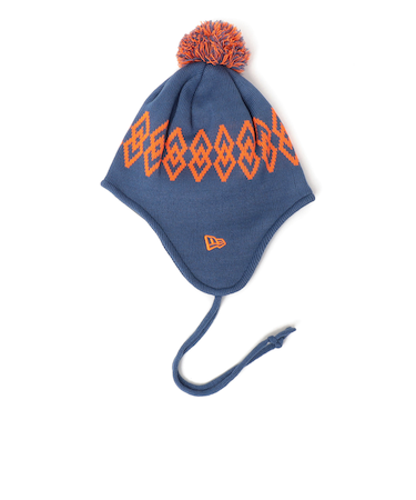 NEW ERA:〈手洗い可能〉イヤーフラップ ポンポン ニットキャップ