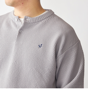 【WEB限定】SHIPS: ヘンリーネック レイヤード ニット