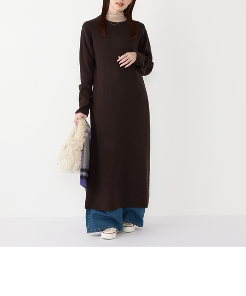 《予約》SHIPS Colors:〈手洗い可能〉ベスト × ニット ワンピース セット◆