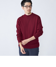 SHIPS:〈手洗い可能〉9ゲージ コンフォート モックネック プルオーバー ニット